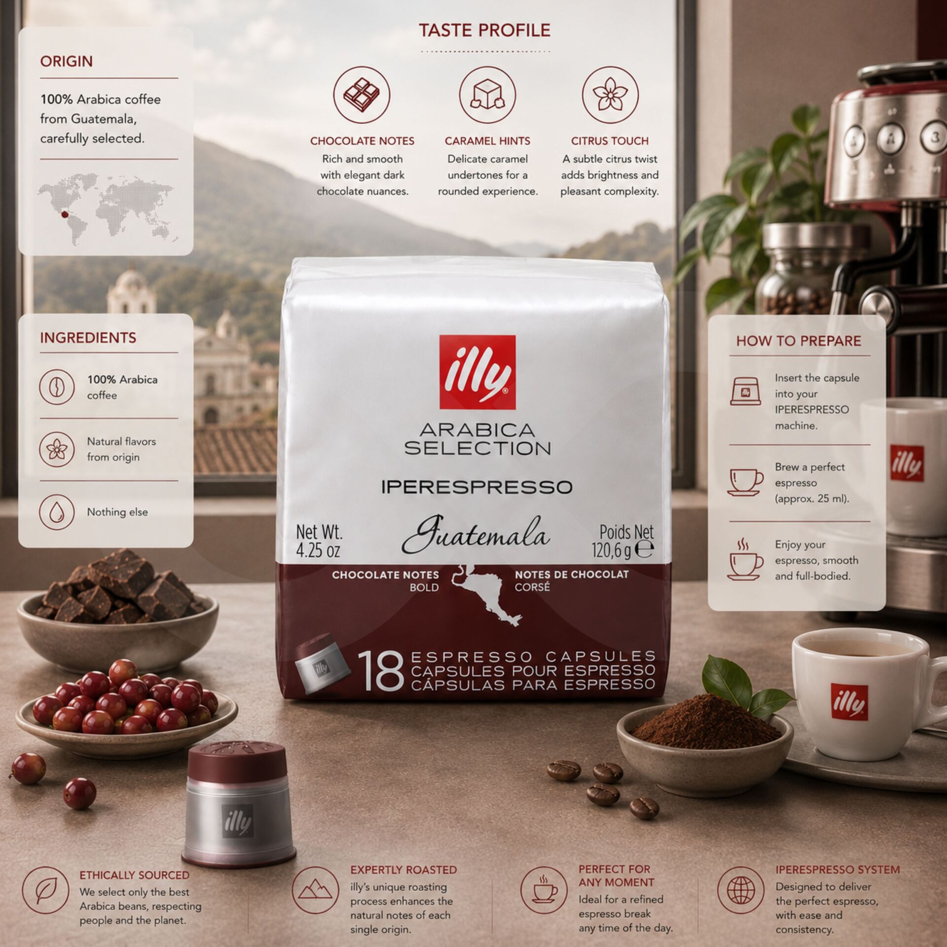 ILLY® Capsules Iperespresso Guatemala 18 u.