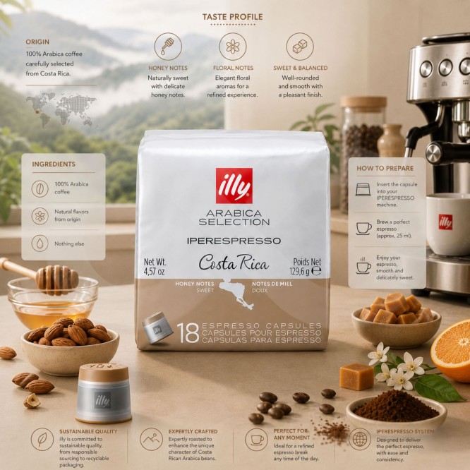 ILLY� Capsules Iperespresso Costa Rica 18 st.