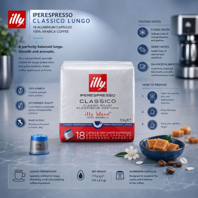 ILLY® Iperespresso Capsules Lungo 18 un.