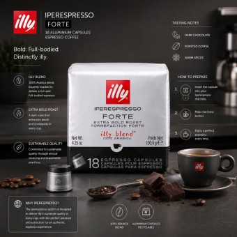 ILLY® Kapseln Iperespresso Forte 18 Stk.