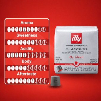 ILLY® Cápsulas Iperespresso Classico Americano 18 uds.