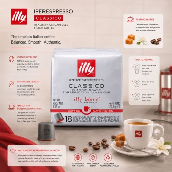 ILLY® Cápsulas Iperespresso Classico Americano 18 uds.