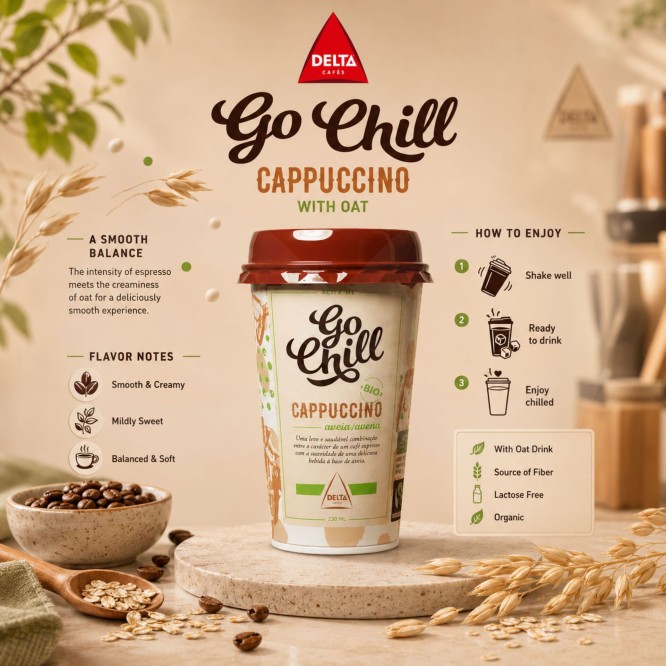 GO CHILL� Ice Coffee Cappuccino Owies 230ml