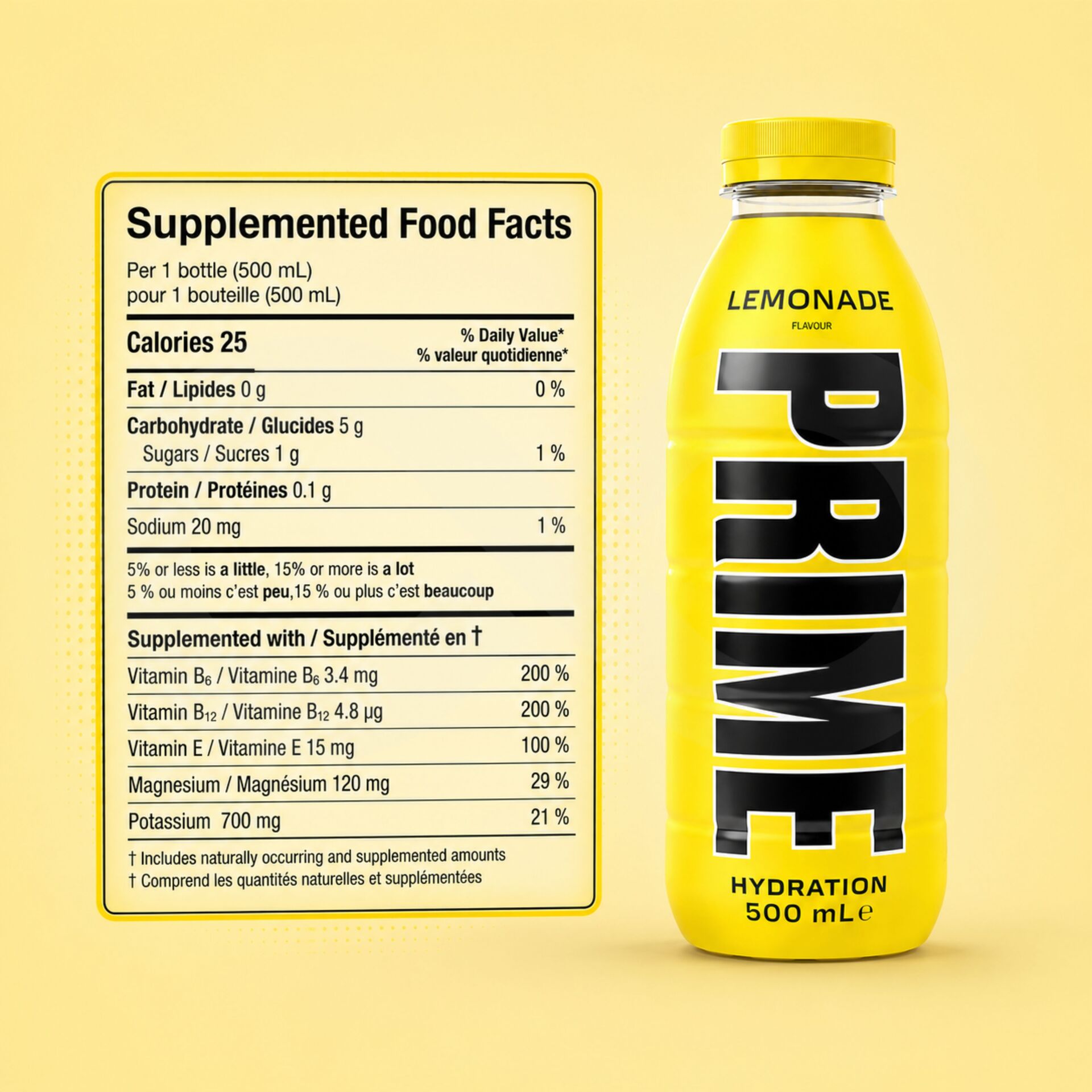 PRIME® Lemonade 500ml