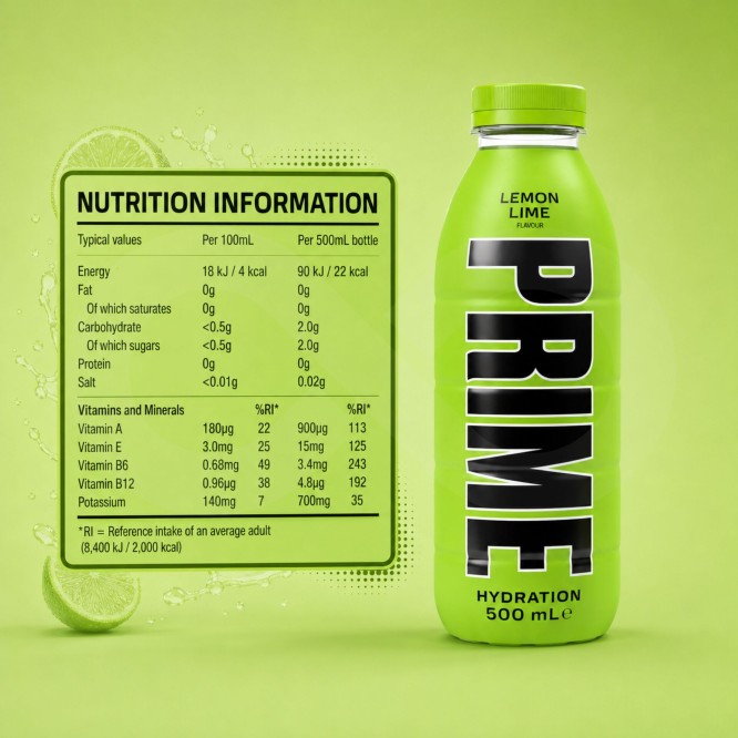 PRIME® Lemon Lime 500ml