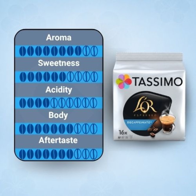 LOR® Cápsulas Tassimo Descaffeinato 16 un.