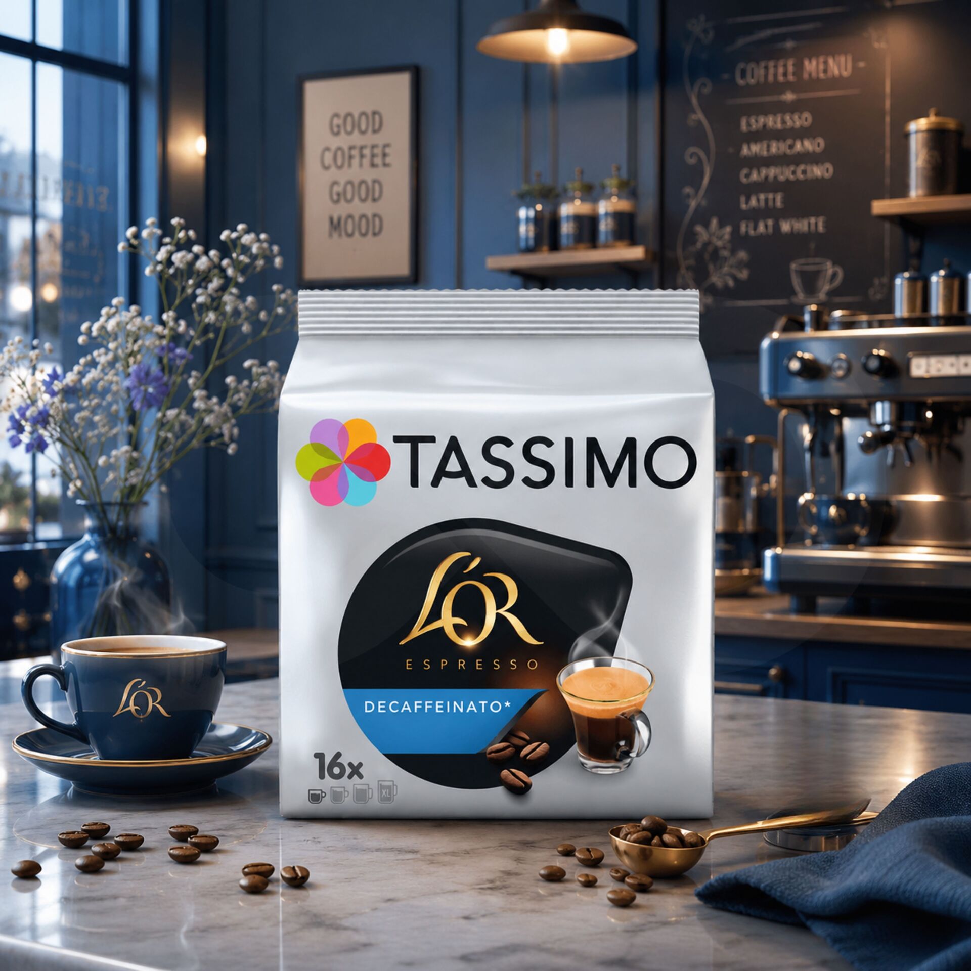 LOR® Cápsulas Tassimo Descaffeinato 16 un.