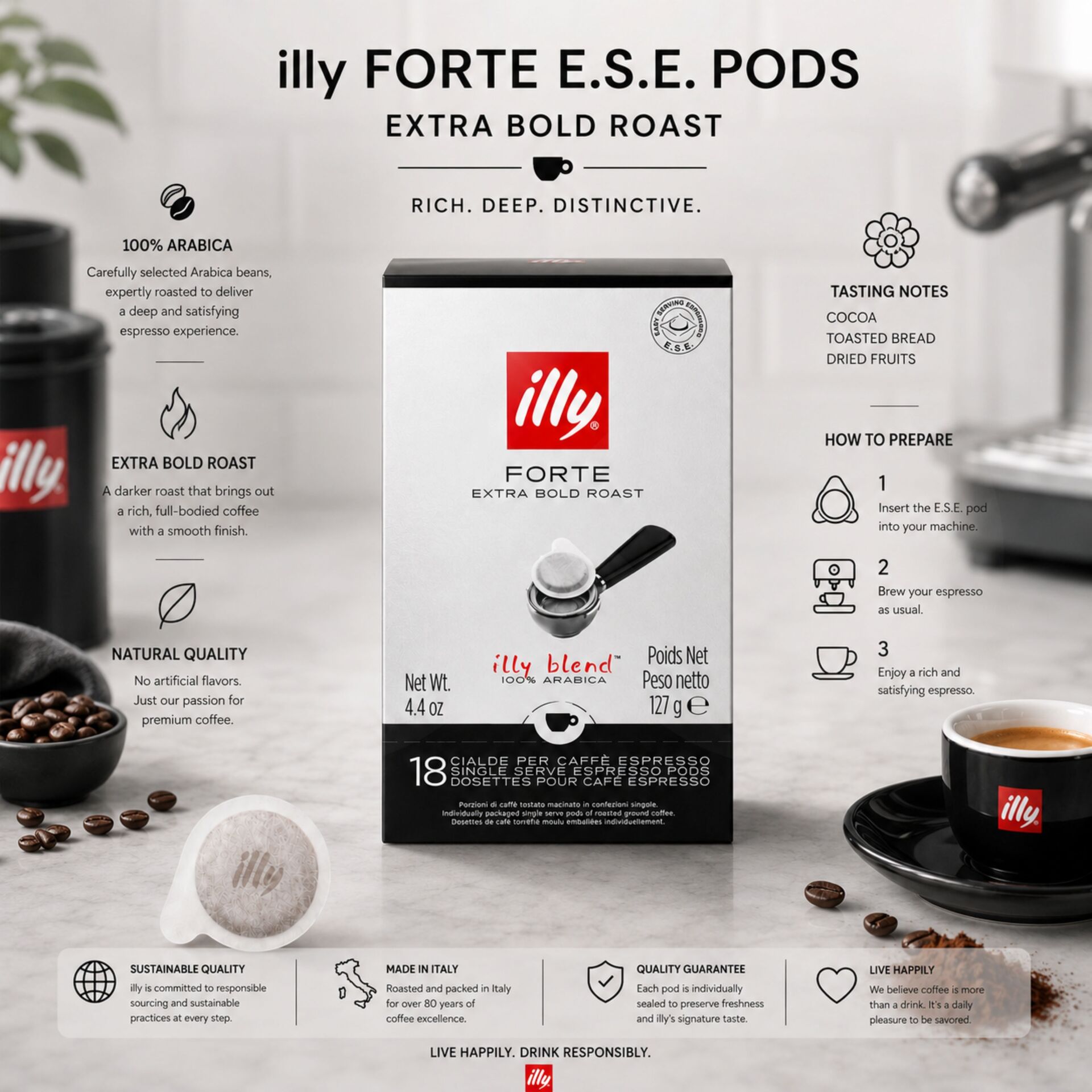 ILLY® Koffiepads Forte 18 st.