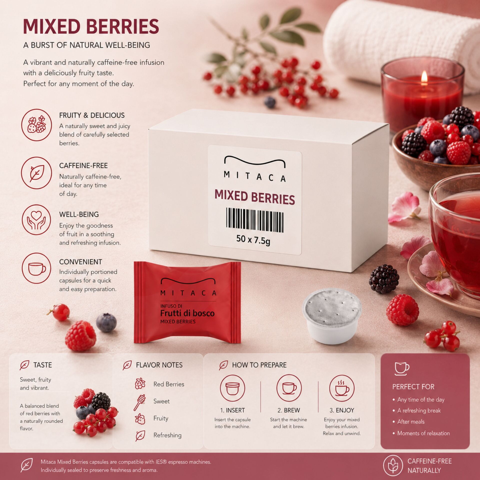 ILLY® Capsules IES Aux Fruits Des Bois 50 u.
