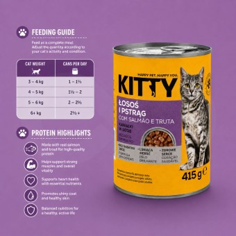 KITTY� Adult Salmon and Trout in Gravy 415 g
