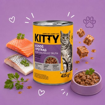 KITTY� Adulto Salmone e Trota in Salsa 415 g