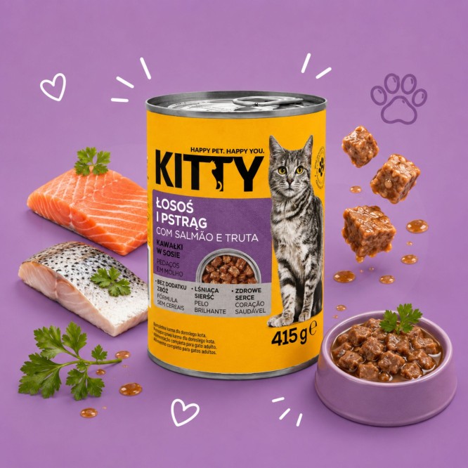 KITTY� Adult Salmon and Trout in Gravy 415 g