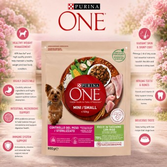 PURINAź ONE Kontrola Wagi Mini Indyk 800g