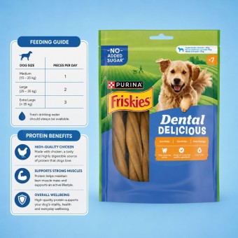 PURINAź FRISKIES Dental Delicious Kurczak 7 szt.