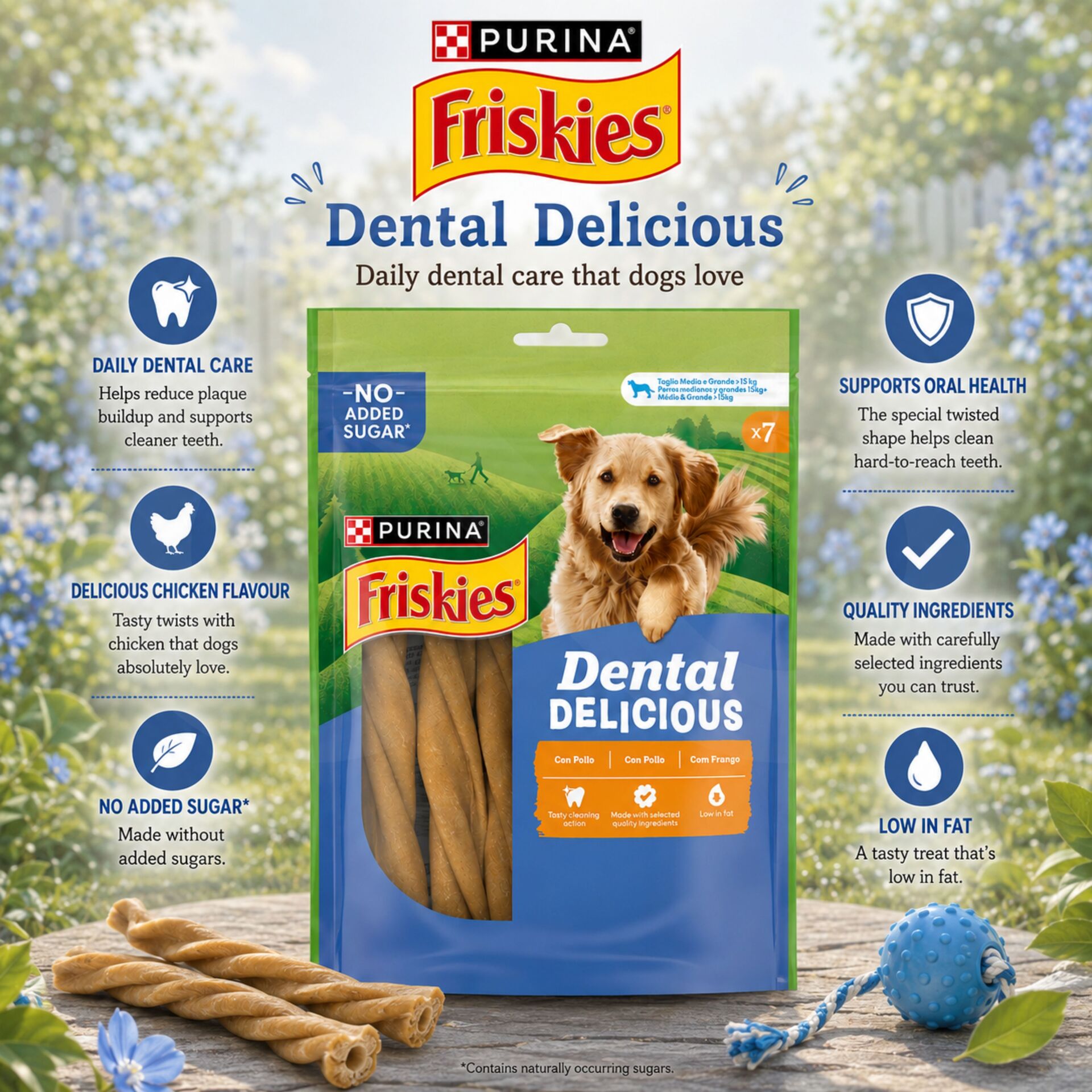 PURINAź FRISKIES Dental Delicious Kurczak 7 szt.