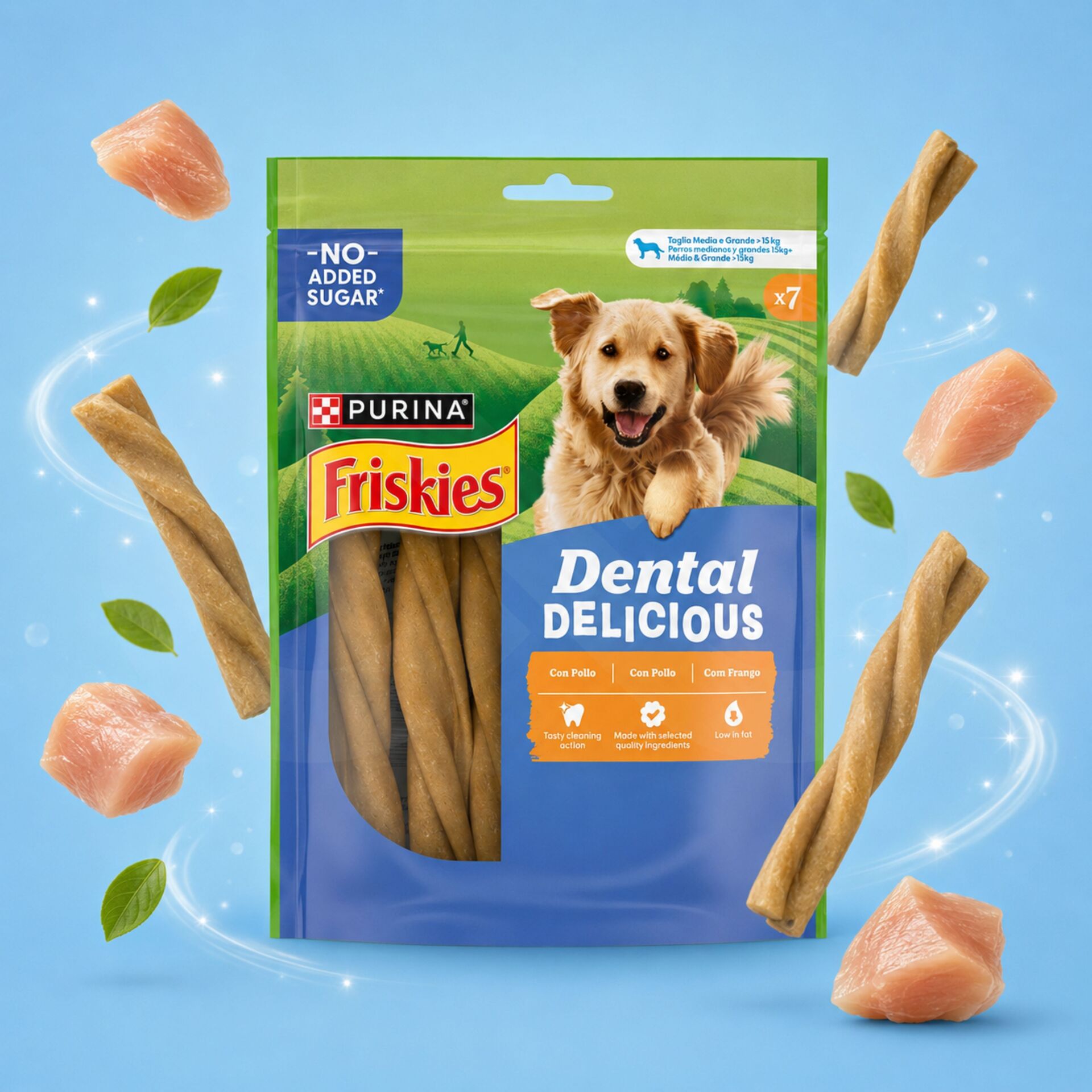 PURINAź FRISKIES Dental Delicious Kurczak 7 szt.
