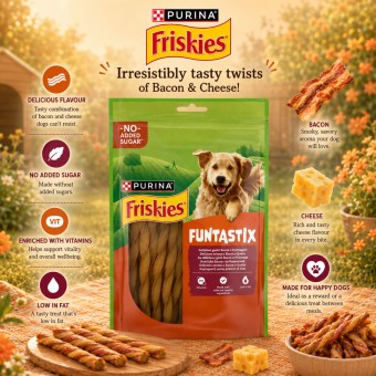 PURINAŽ FRISKIES Funtastix Bacon & Cheese 175g