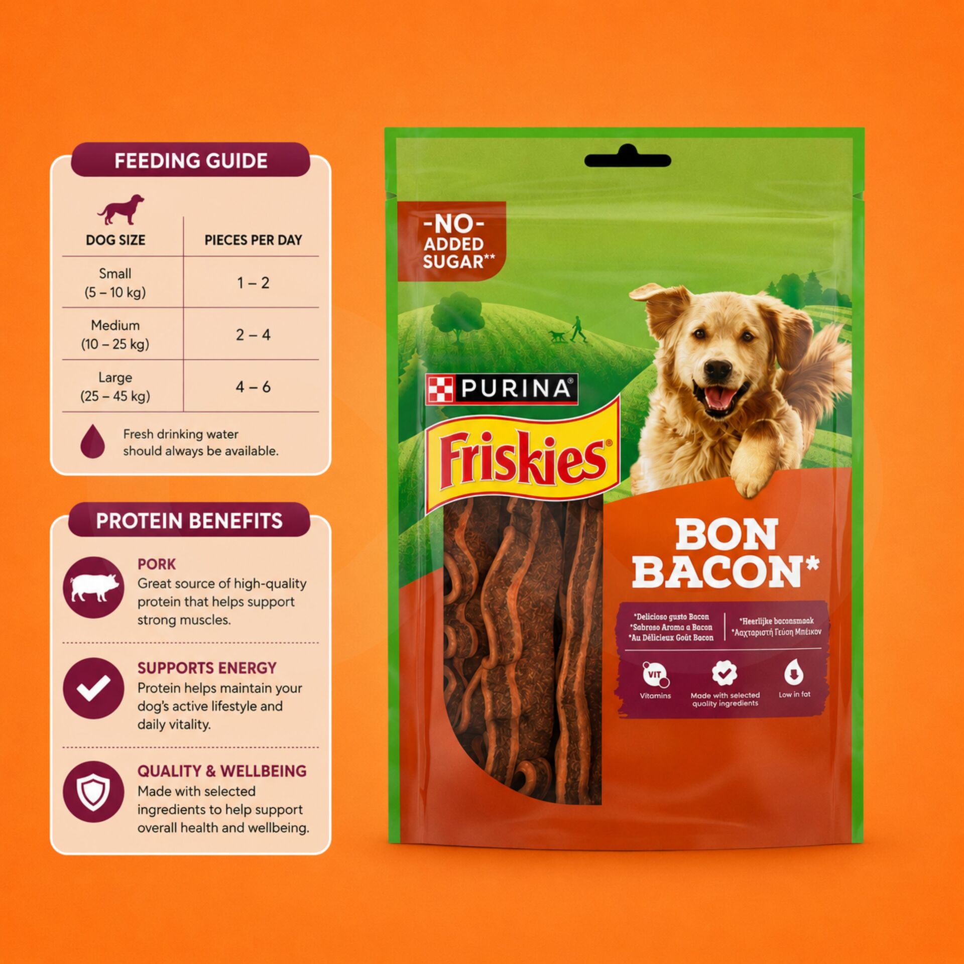 PURINAŽ FRISKIES Snack Bon Bacon 120g