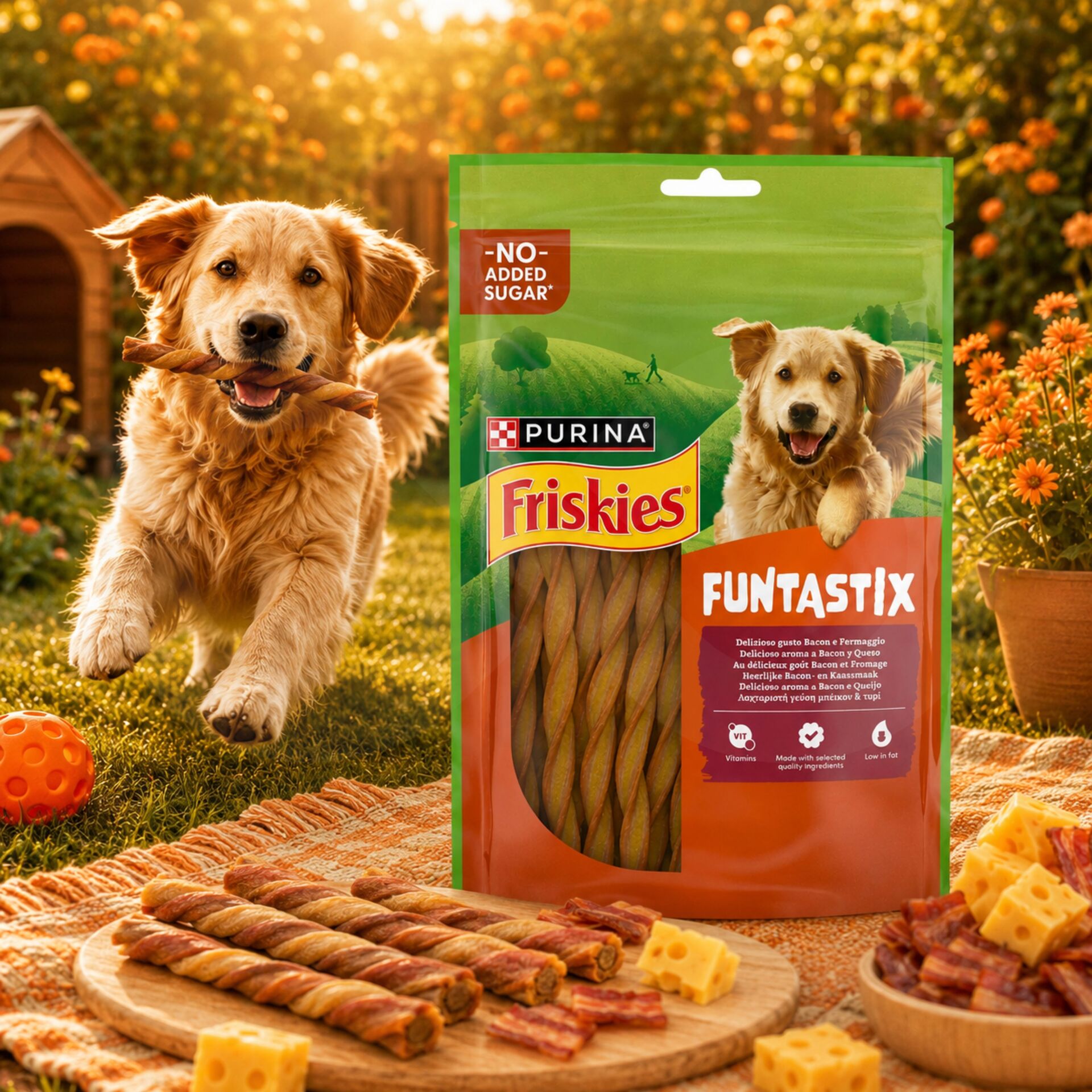 PURINAź FRISKIES Funtastix Bekon i Ser 175g