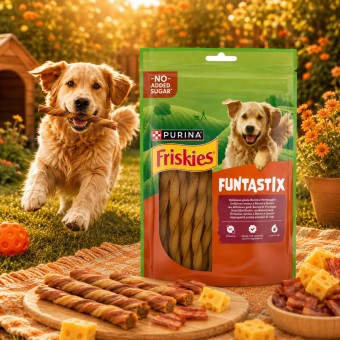 PURINAŽ FRISKIES Funtastix Bacon & Cheese 175g