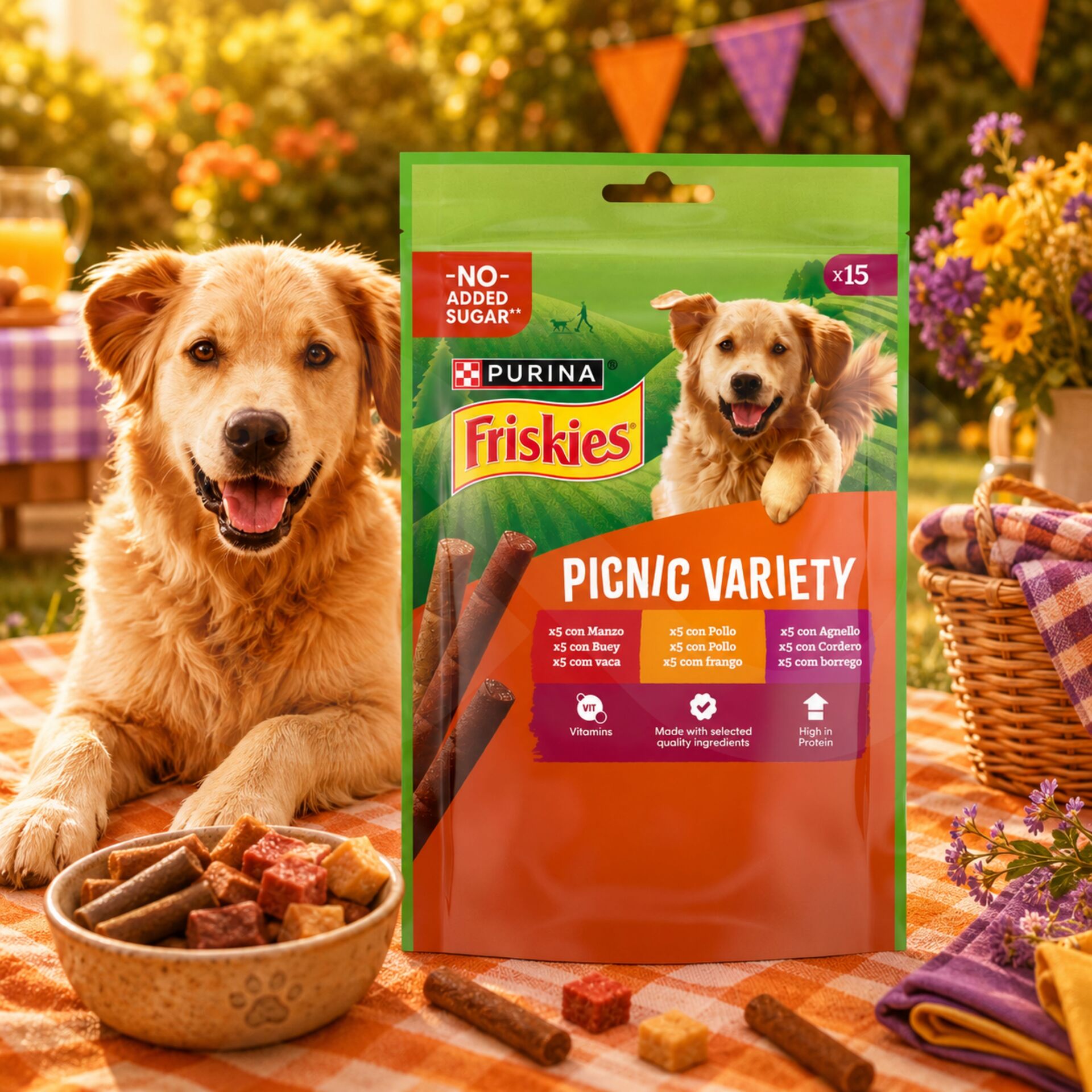 PURINA® FRISKIES Snack Picnic Variety 15 uni