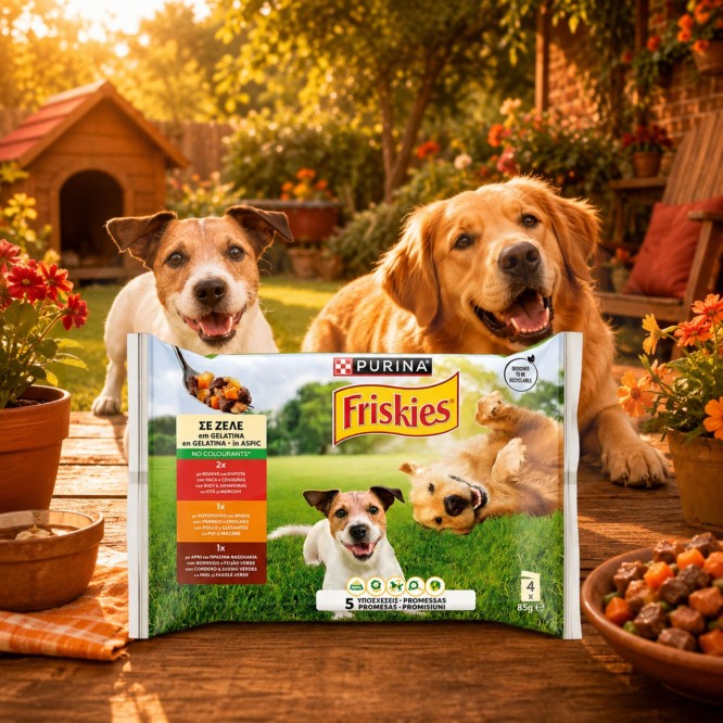 PURINA® FRISKIES Comida Húmeda para Perros 5 Promises Carne