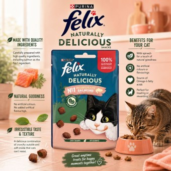 PURINA® FELIX Snack Naturally Delicious Saumon 50g