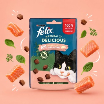 PURINA® FELIX Snack Naturally Delicious Saumon 50g