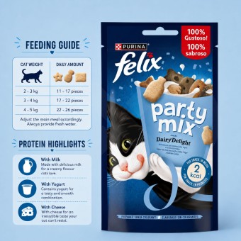 PURINA� FELIX Snack Party Mix Dairy Delight 60g
