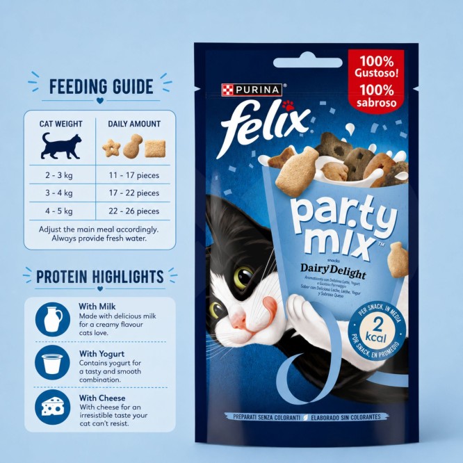 PURINAŽ FELIX Snack Party Mix Dairy Delight 60g