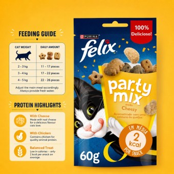PURINAŽ FELIX Snack Party Mix Cheezy 60g