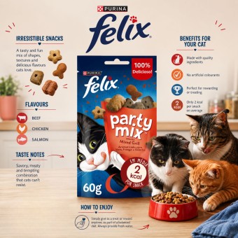 PURINA� FELIX Snack Party Mix Mixed Grill 60g