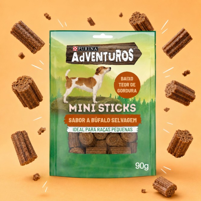 PURINAź ADVENTUROS Mini Sticks Bawól 90g
