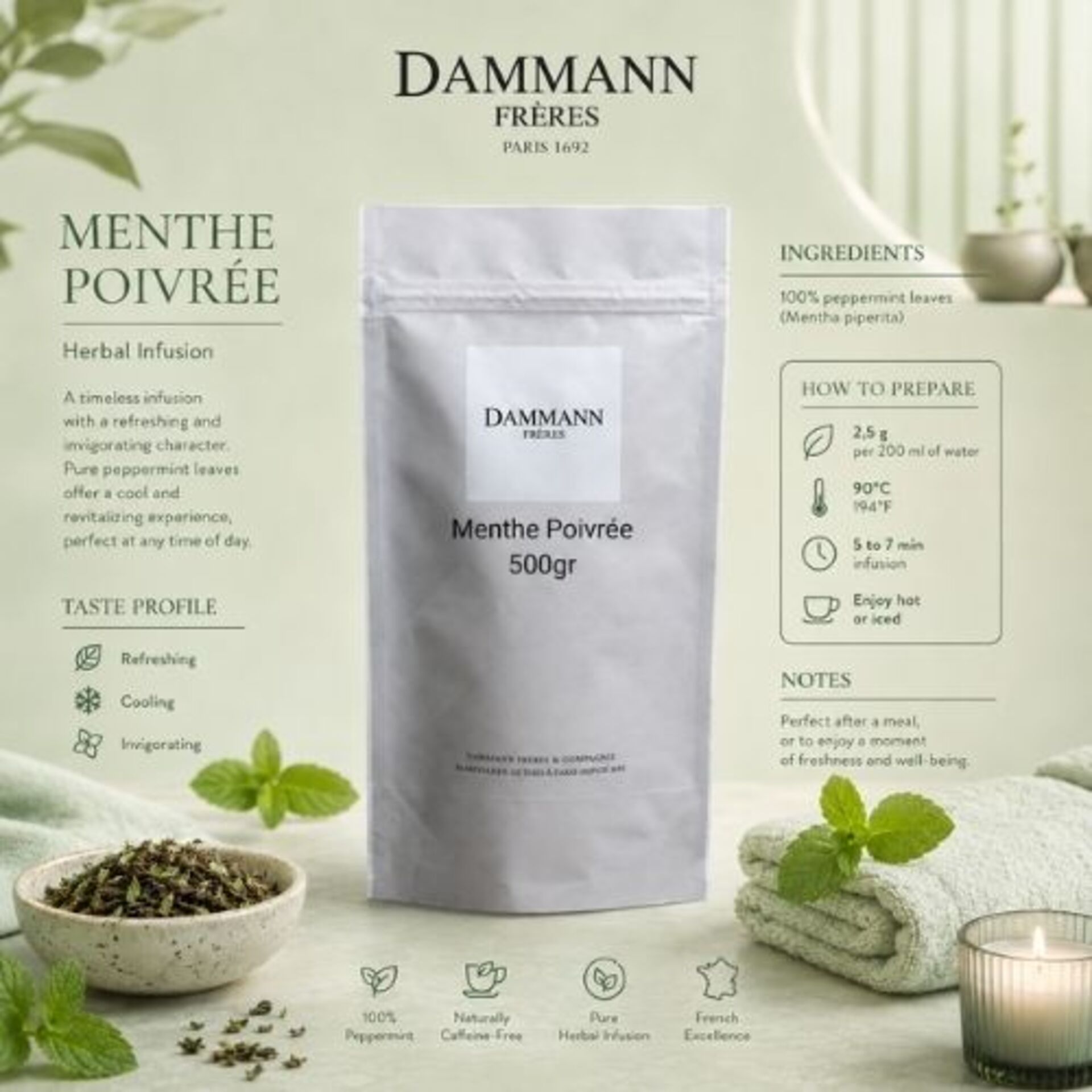 DAMMANN FRÈRES® Tee Menthe Poivrée 500g