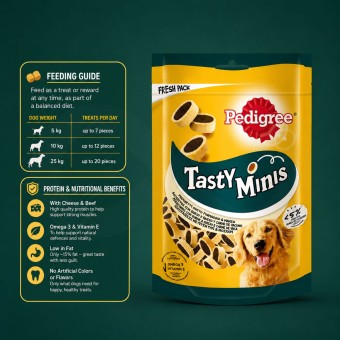 PEDIGREE® Tasty Minis Beef & Cheese 130g