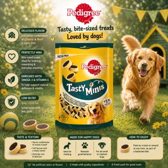 PEDIGREE® Tasty Minis Beef & Cheese 130g