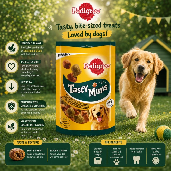PEDIGREE® Tasty Minis Frango e Pato 130g