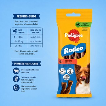 PEDIGREE® Snack Rodeo Bœuf 4 unités