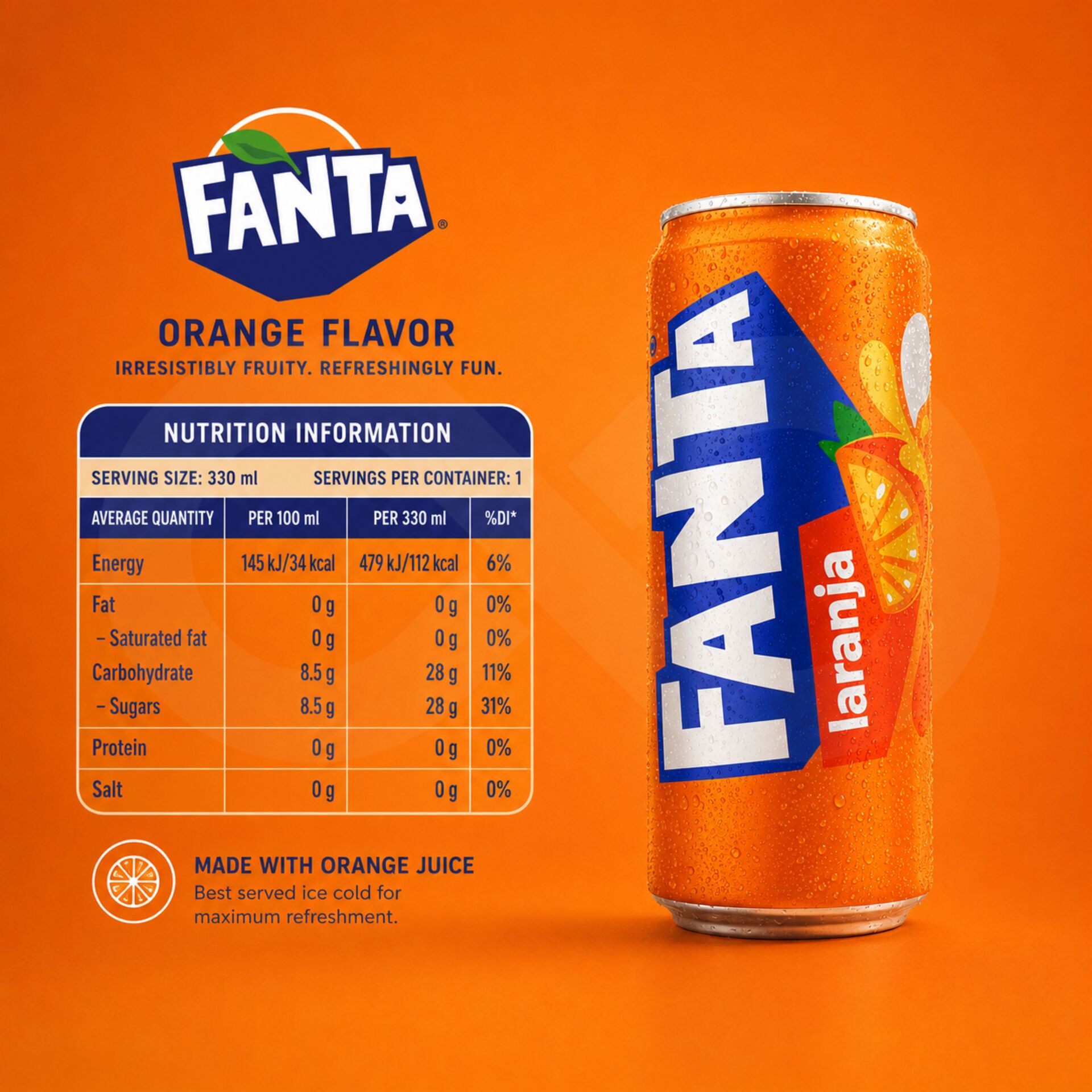FANTA® Laranja 330ml