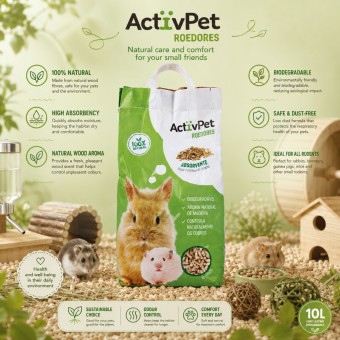 ACTIVPET® Absorberende Bodembedekking voor Knaagdieren 10 L