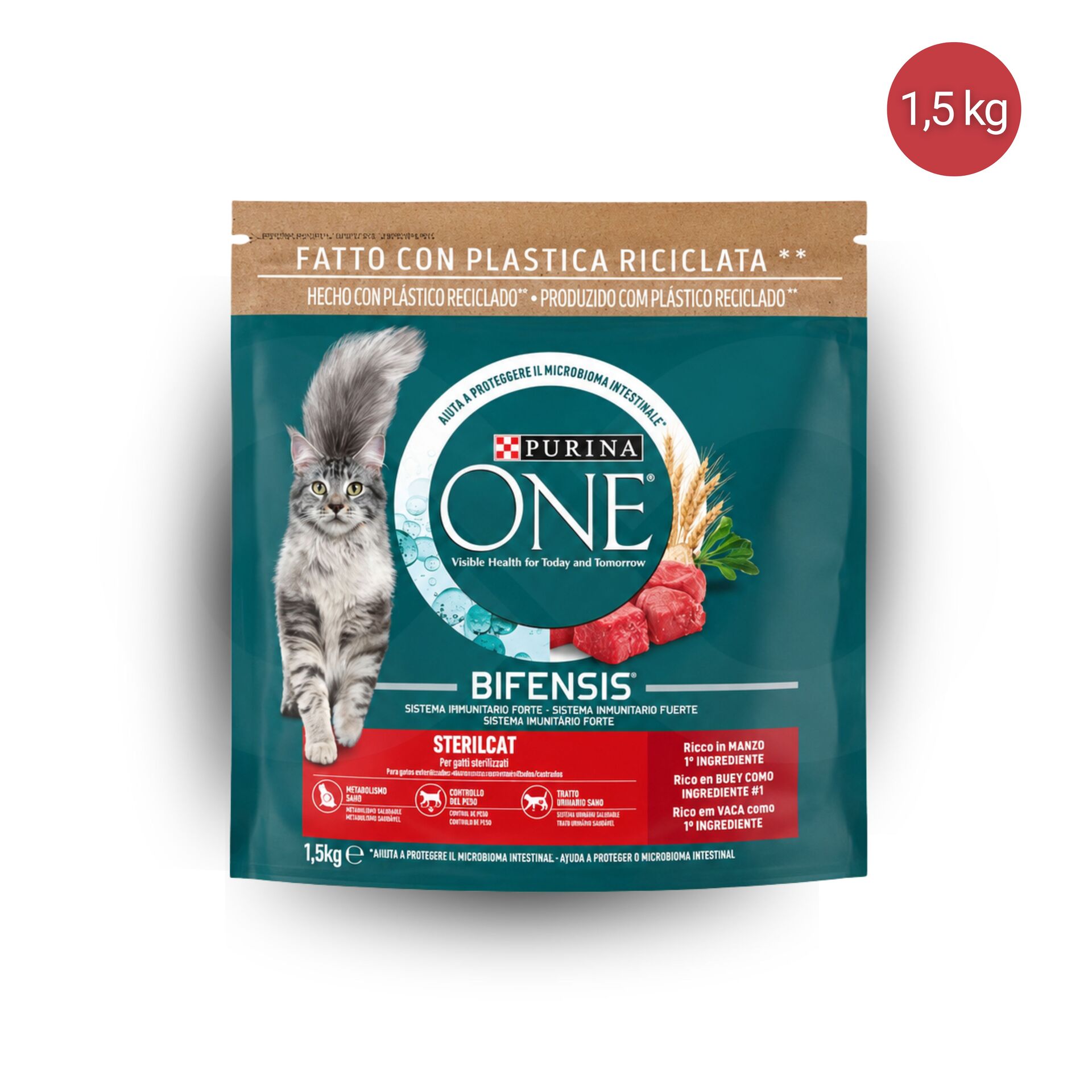 PURINA® ONE Bifensis Manzo 1,5kg