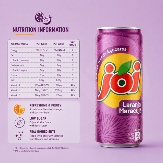 JOI� Arancia e Frutto della Passione 330ml