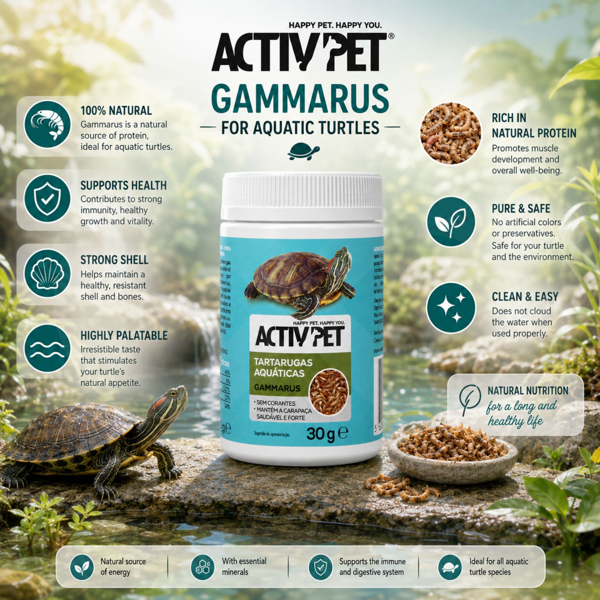 ACTIVPET® Gammarus for Turtles 30g