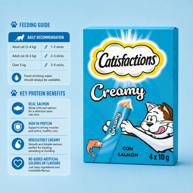 CATISFACTIONS� Creamy Zalm 4x10g