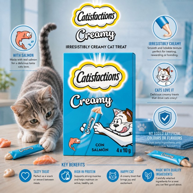 CATISFACTIONS� Creamy Zalm 4x10g