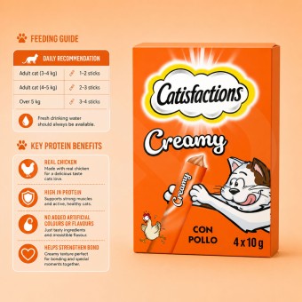 CATISFACTIONS� Creamy Pollo 4x10g