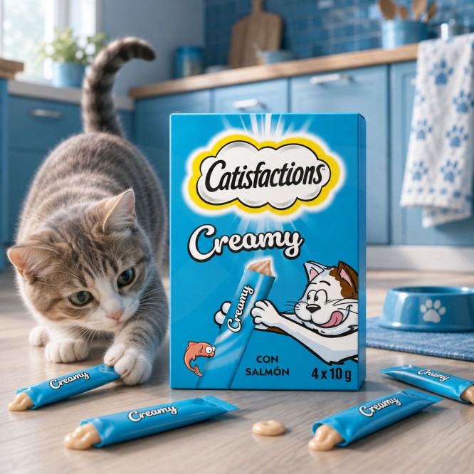 CATISFACTIONS� Creamy Zalm 4x10g