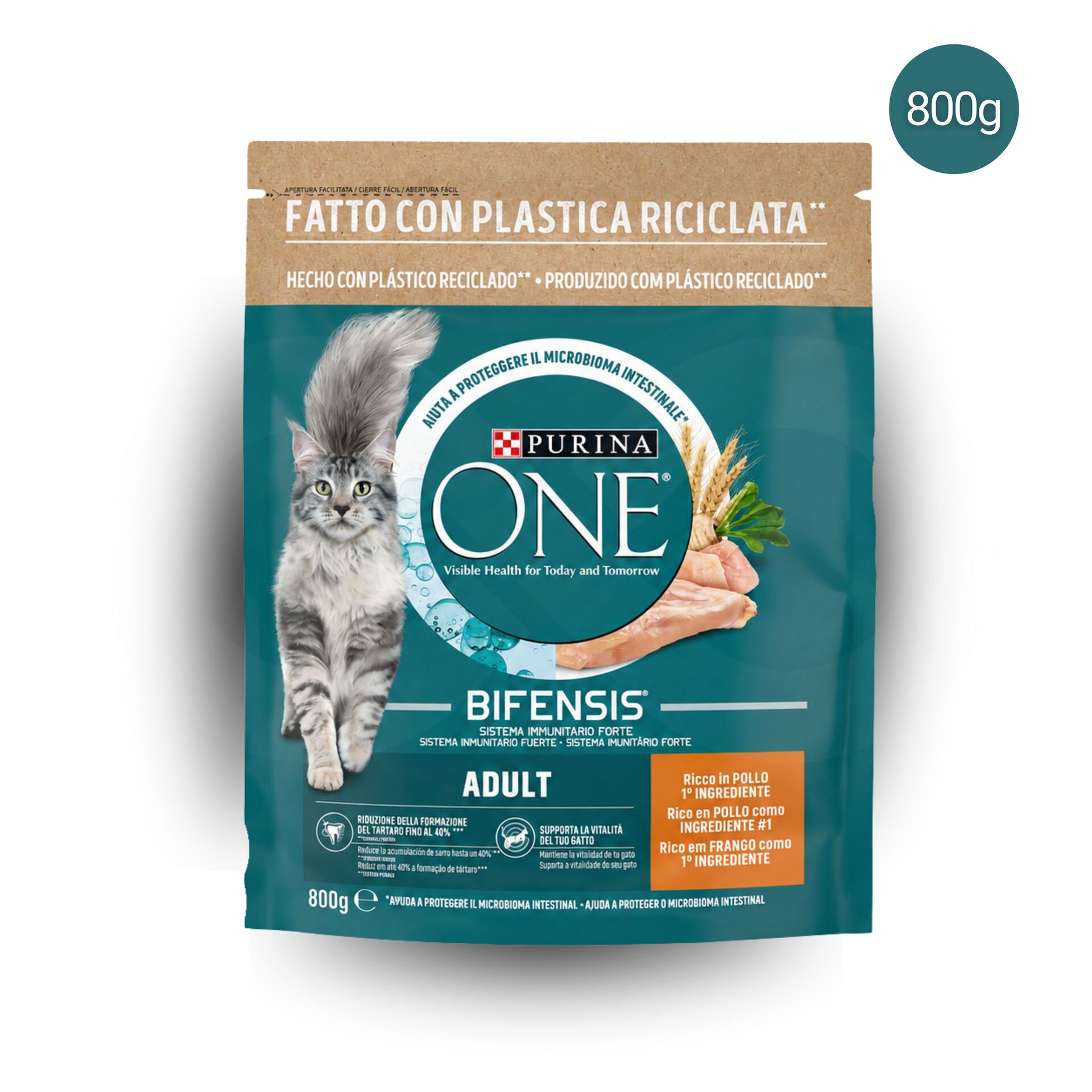 PURINA® ONE Bifensis Adulto Pollo 800g