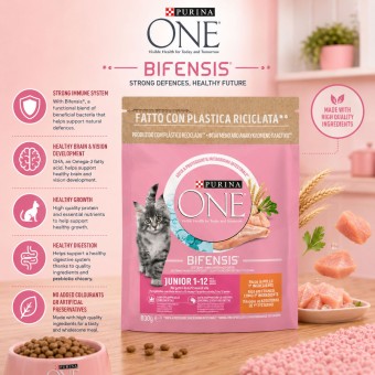 PURINA® ONE Bifensis Junior Frango 800g