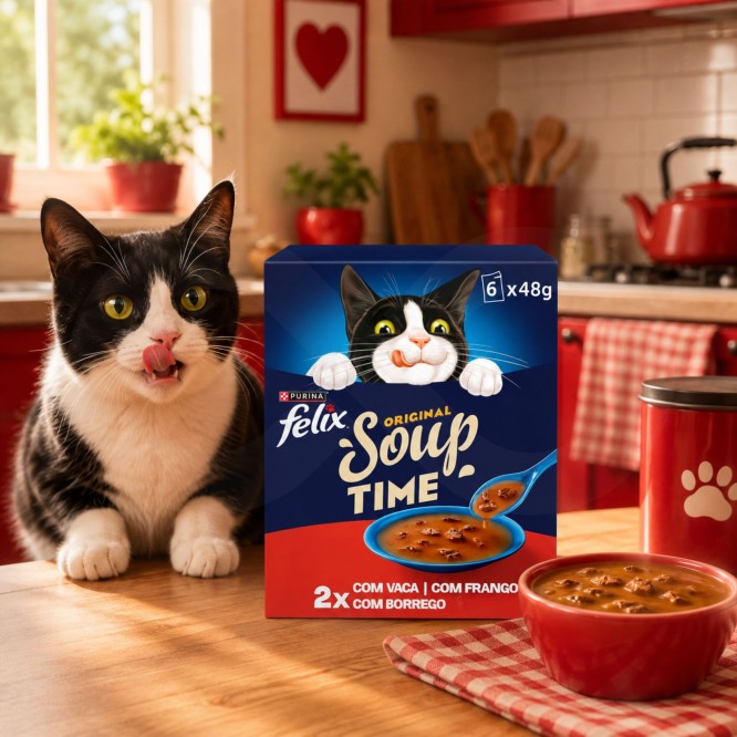 PURINA® FELIX Original Soup Time Carnes 6x48g